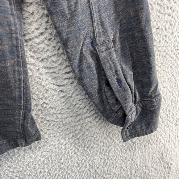 Prana Shirt Men's Extra Large Blue Gray Button Organic Cotton Pocket Collared - Picture 8 of 10